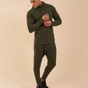 Gymshark OG Alpine Green Eaze Joggers and Hoodie